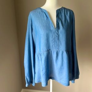 LOFT Chambray Denim Tunic Size L